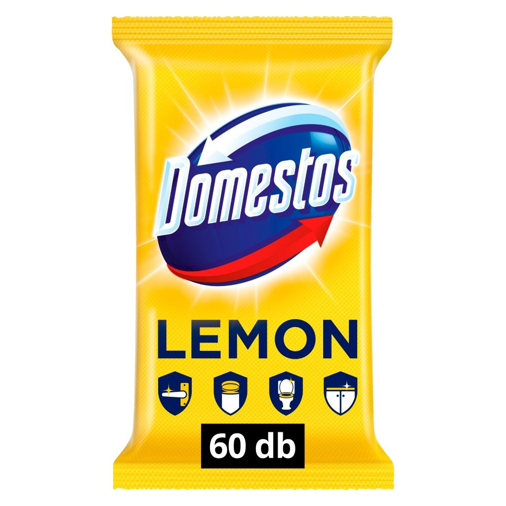 Domestos higiénikus törlőkendő citrom illattal (60 db)