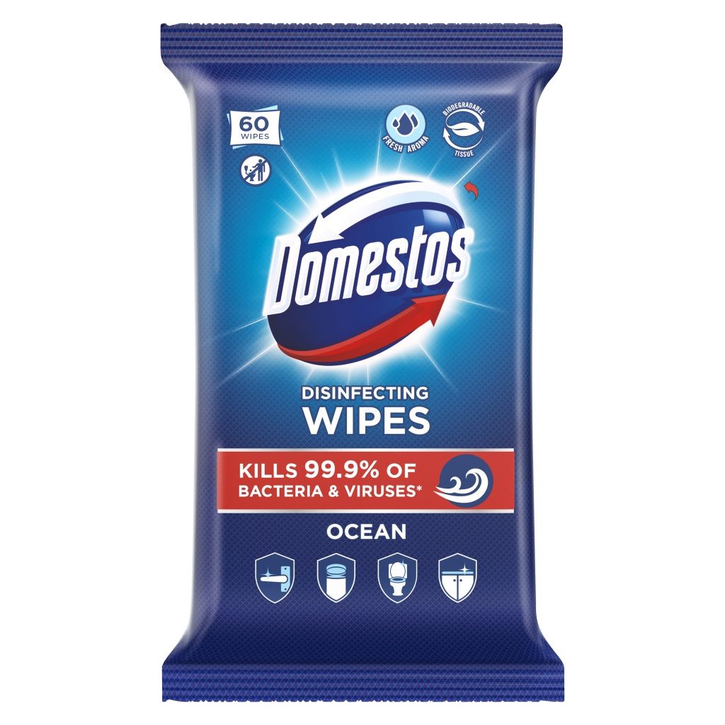 Domestos higiénikus törlőkendő óceán illattal (60 db)