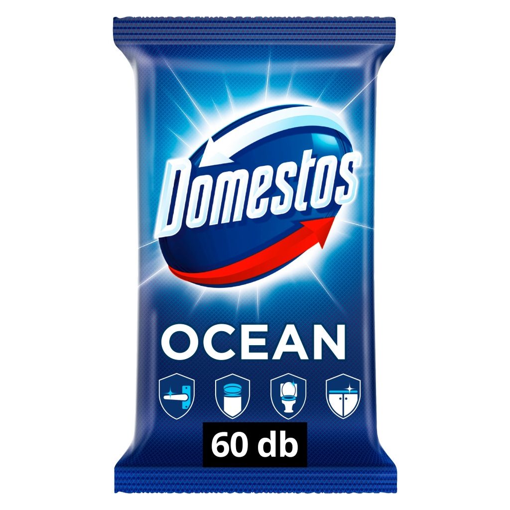 Domestos higiénikus törlőkendő óceán illattal (60 db)