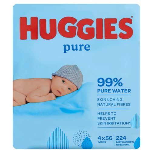 Huggies Pure nedves törlőkendő 4x56 db