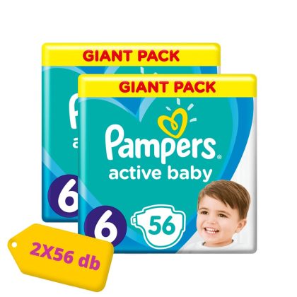 Pampers Active Baby pelenka, Junior 6, 13-18 kg, HAVI PELENKACSOMAG 112 db