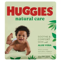   Huggies nedves törlőkendő single Natural Care multipack 4x56 db