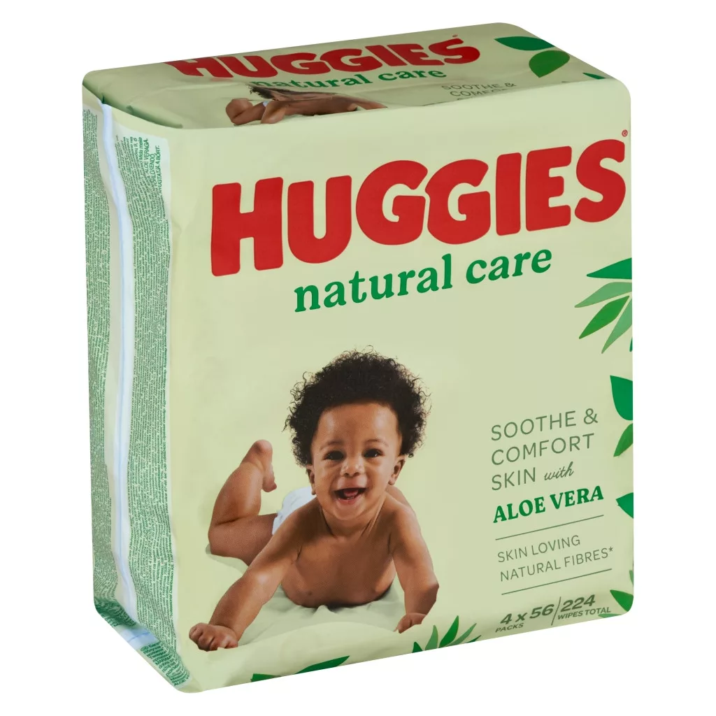Huggies nedves törlőkendő single Natural Care multipack 4x56 db