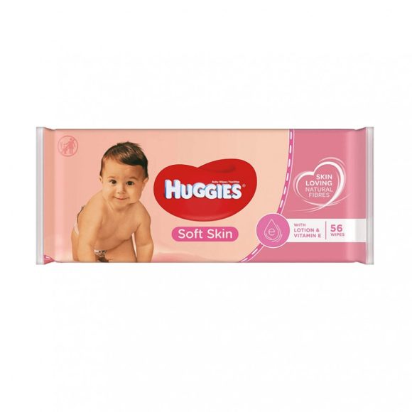 Huggies Soft Skin nedves törlőkendő 56 db