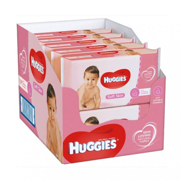 Huggies Soft Skin nedves törlőkendő 10x56 db