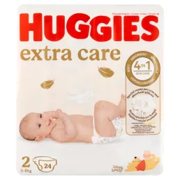 Huggies Extra Care újszülött pelenka 2, 3-6 kg, 24 db