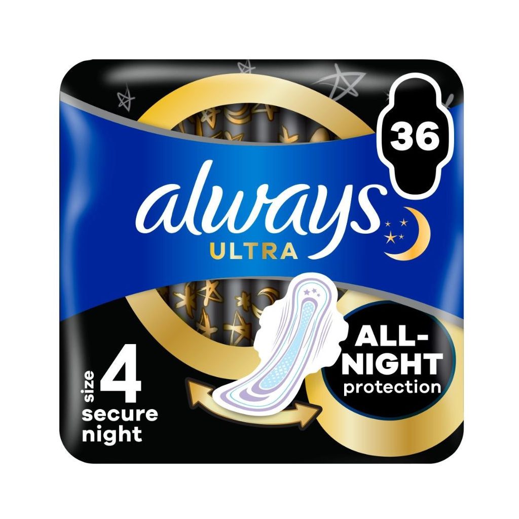 Always Ultra Secure Night betét 4-es méret (36 db)