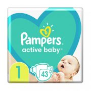 Pampers Active Baby pelenka, Újszülött 1, 2-5 kg, 43 db