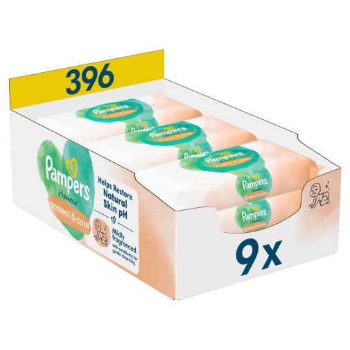 Pampers Harmonie Protect & Care nedves törlőkendő (9x44 db)