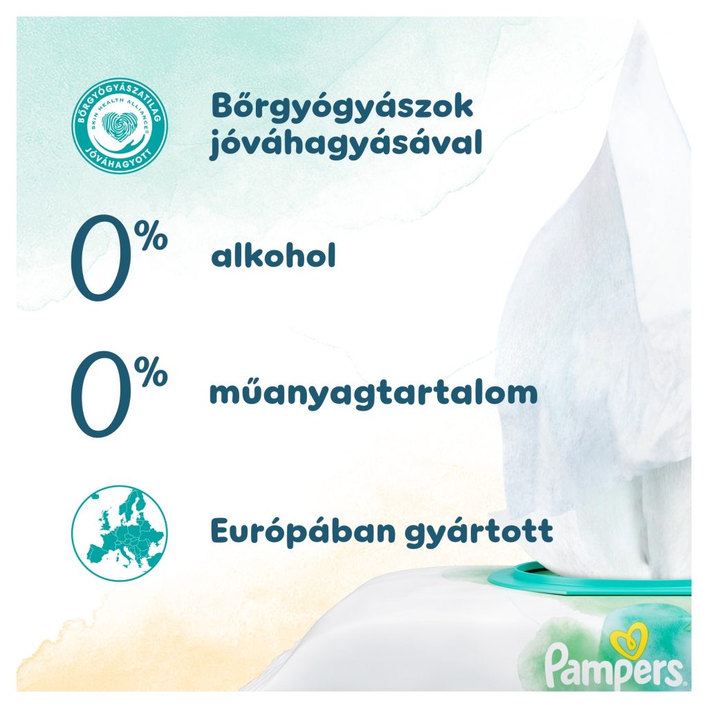 Pampers Harmonie Protect & Care nedves törlőkendő (4x44 db)