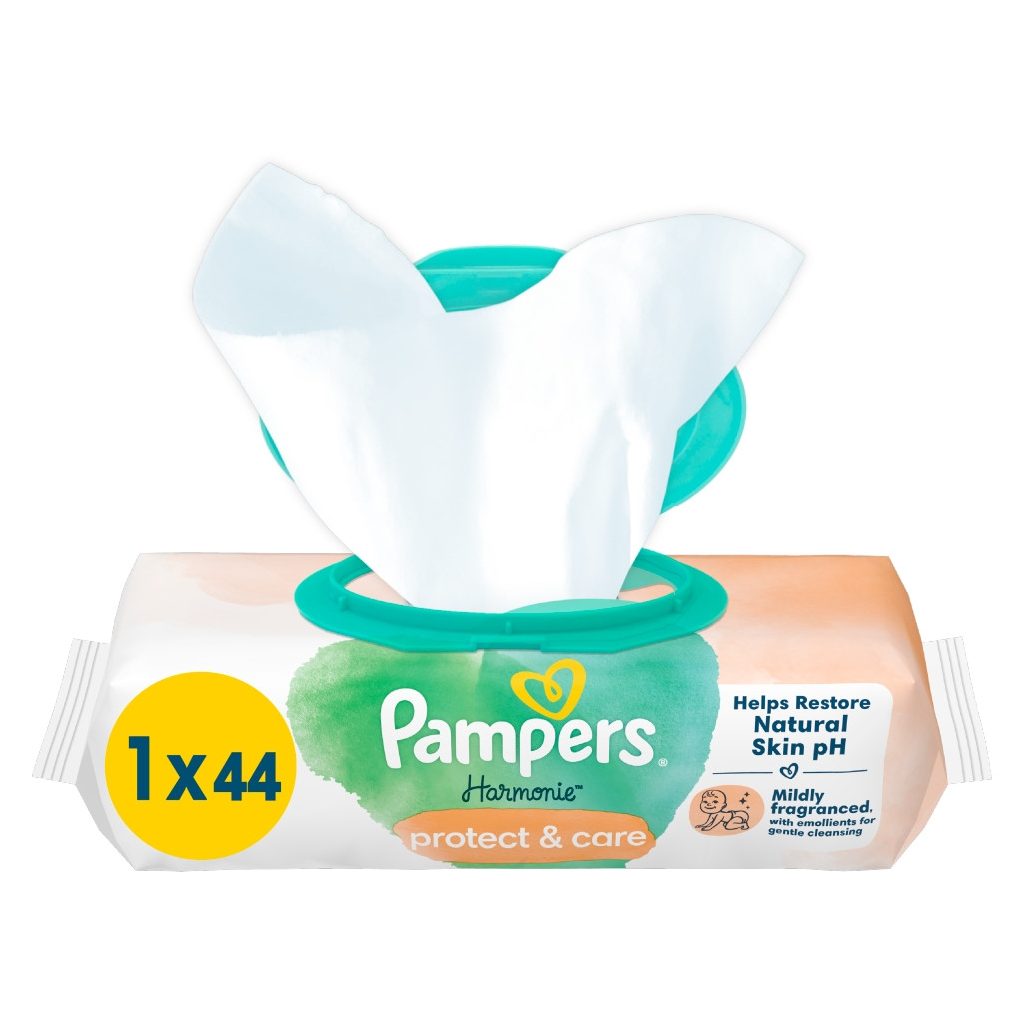 Pampers Harmonie Protect & Care nedves törlőkendő (44 db)
