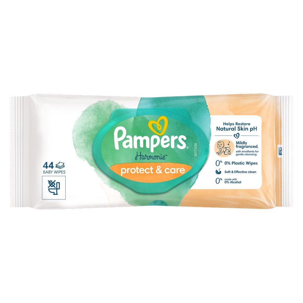 Pampers Harmonie Protect & Care nedves törlőkendő (44 db)