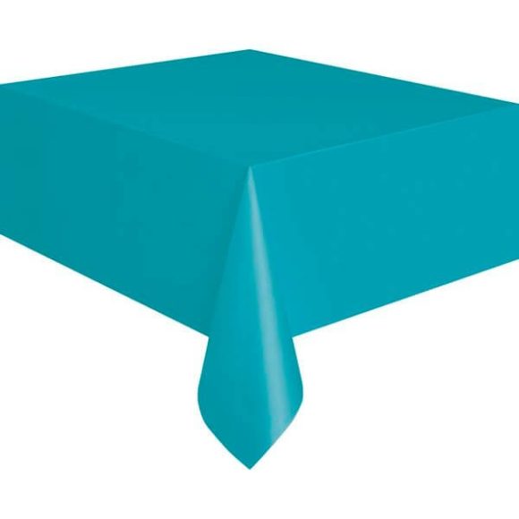 Kék műanyag parti asztalterítő (137x274 cm)