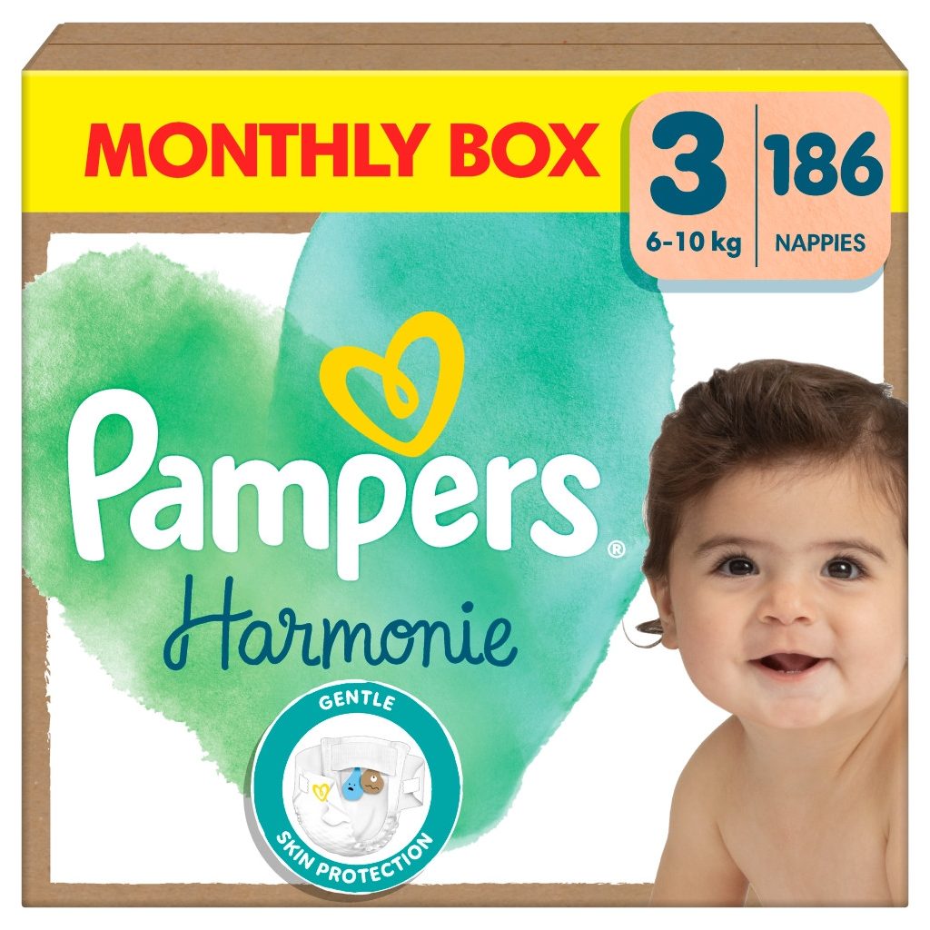 Pampers Harmonie pelenka 3, 6-10 kg, HAVI PELENKACSOMAG 186 db