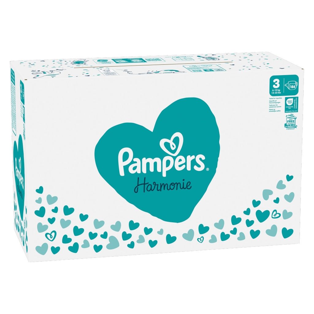 Pampers Harmonie pelenka 3, 6-10 kg, HAVI PELENKACSOMAG 186 db