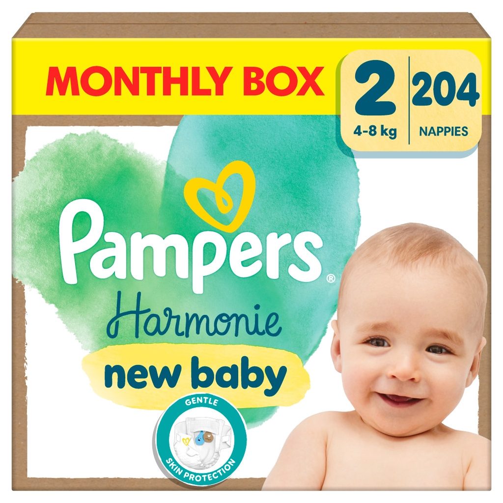 Pampers Harmonie pelenka 2, 4-8 kg, HAVI PELENKACSOMAG 204 db