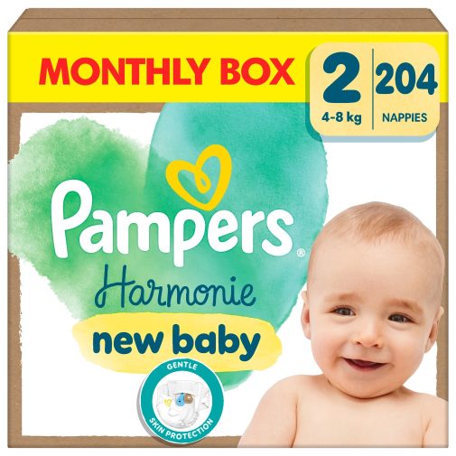Pampers Harmonie pelenka 2, 4-8 kg, HAVI PELENKACSOMAG 204 db