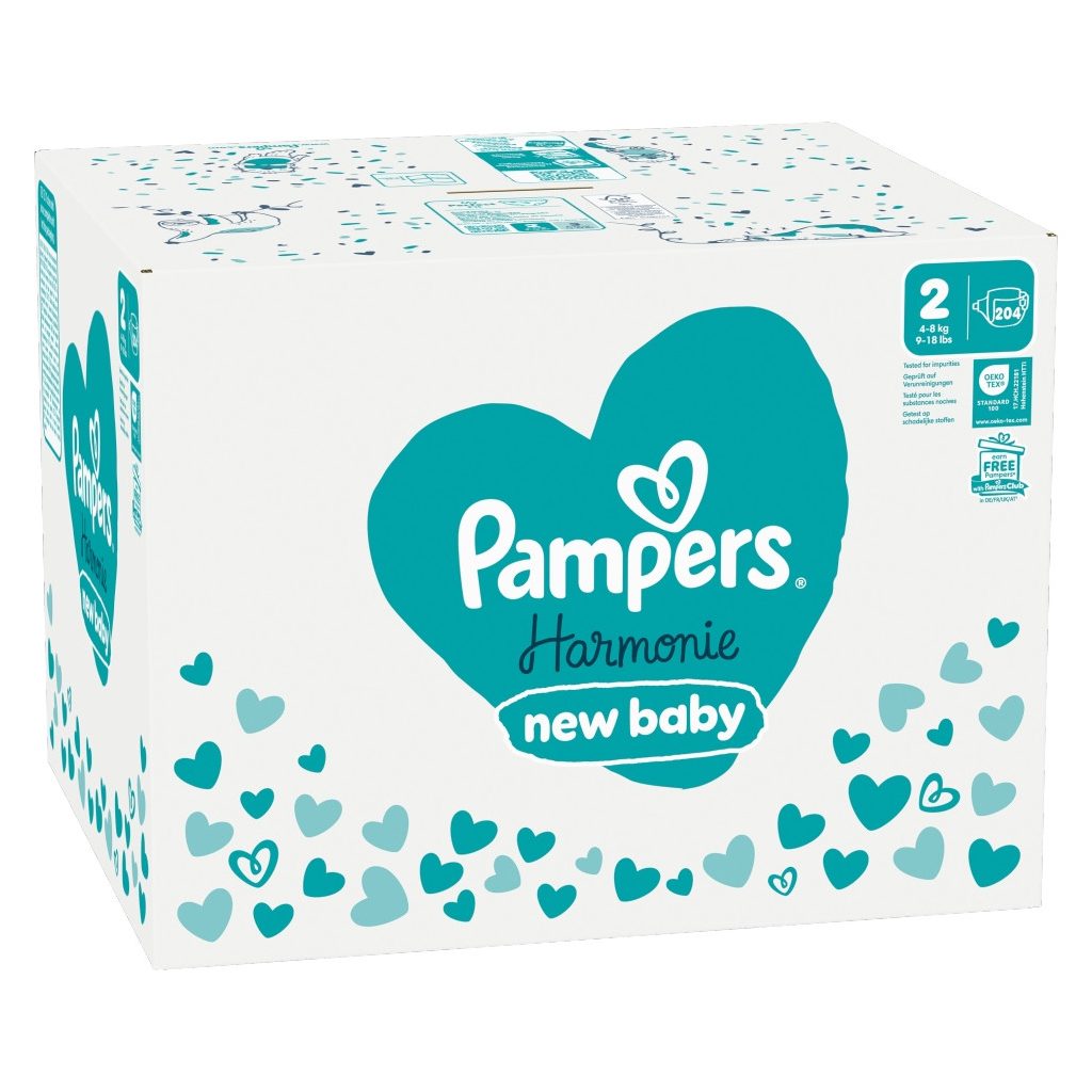 Pampers Harmonie pelenka 2, 4-8 kg, HAVI PELENKACSOMAG 204 db