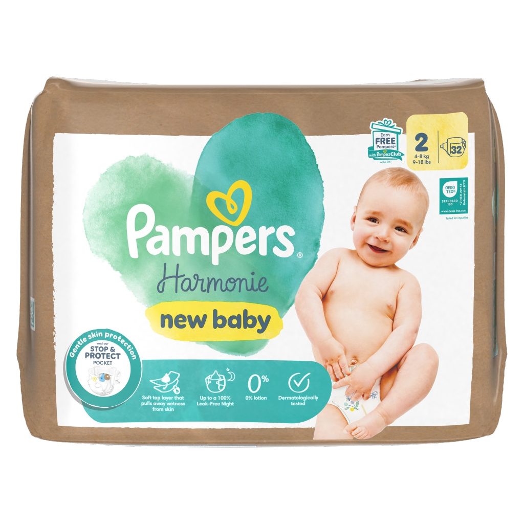 Pampers Harmonie pelenka 2, 4-8 kg, 32 db