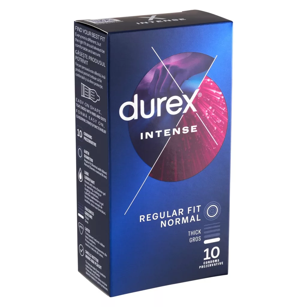 Durex Intense bordázott és pontozott óvszer (10 db)