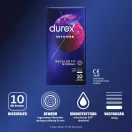 Durex Intense bordázott és pontozott óvszer (10 db)