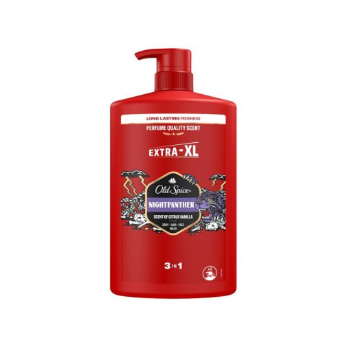 Old Spice Night Panther 3 az 1-ben Tusfürdő és Sampon (1000 ml)