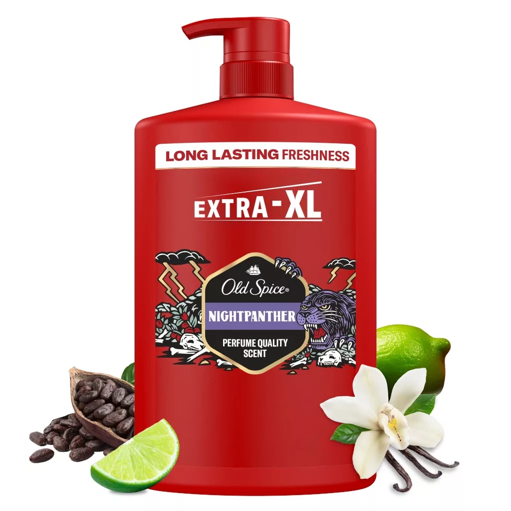 Old Spice Night Panther 3 az 1-ben Tusfürdő és Sampon (1000 ml)