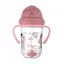 Canpol babies Cseppmentes szívószálas itatópohár nehezékkel, 270 ml, 6 hó+ (pink)