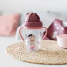 Canpol babies Cseppmentes szívószálas itatópohár nehezékkel, 270 ml, 6 hó+ (pink)