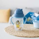 Canpol babies Cseppmentes szívószálas itatópohár nehezékkel, 270 ml, 6 hó+ (kék)