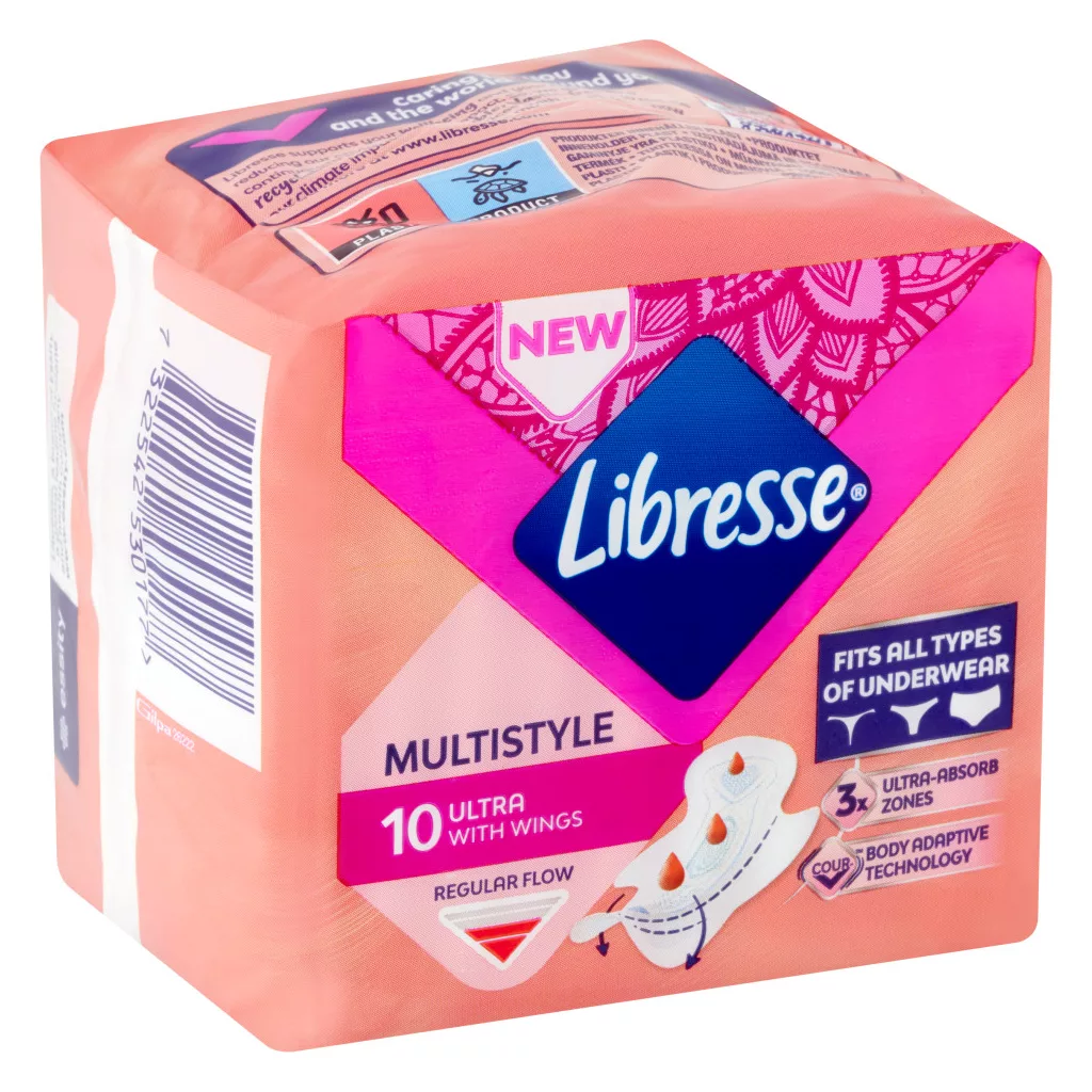 Libresse Ultra Multistyle szárnyas egészségügyi betét, minden fehérneműhöz (10 db)
