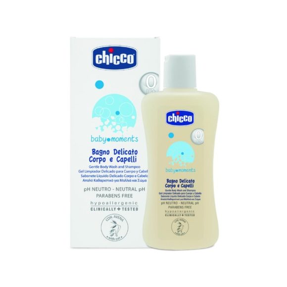 Chicco Újszülött fürdető és sampon - semleges pH7 (200 ml)