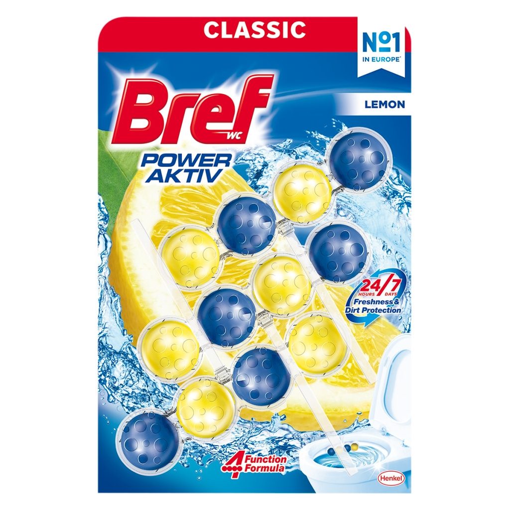 Bref Power Aktiv Lemon toalett frissítő (3x50 g)