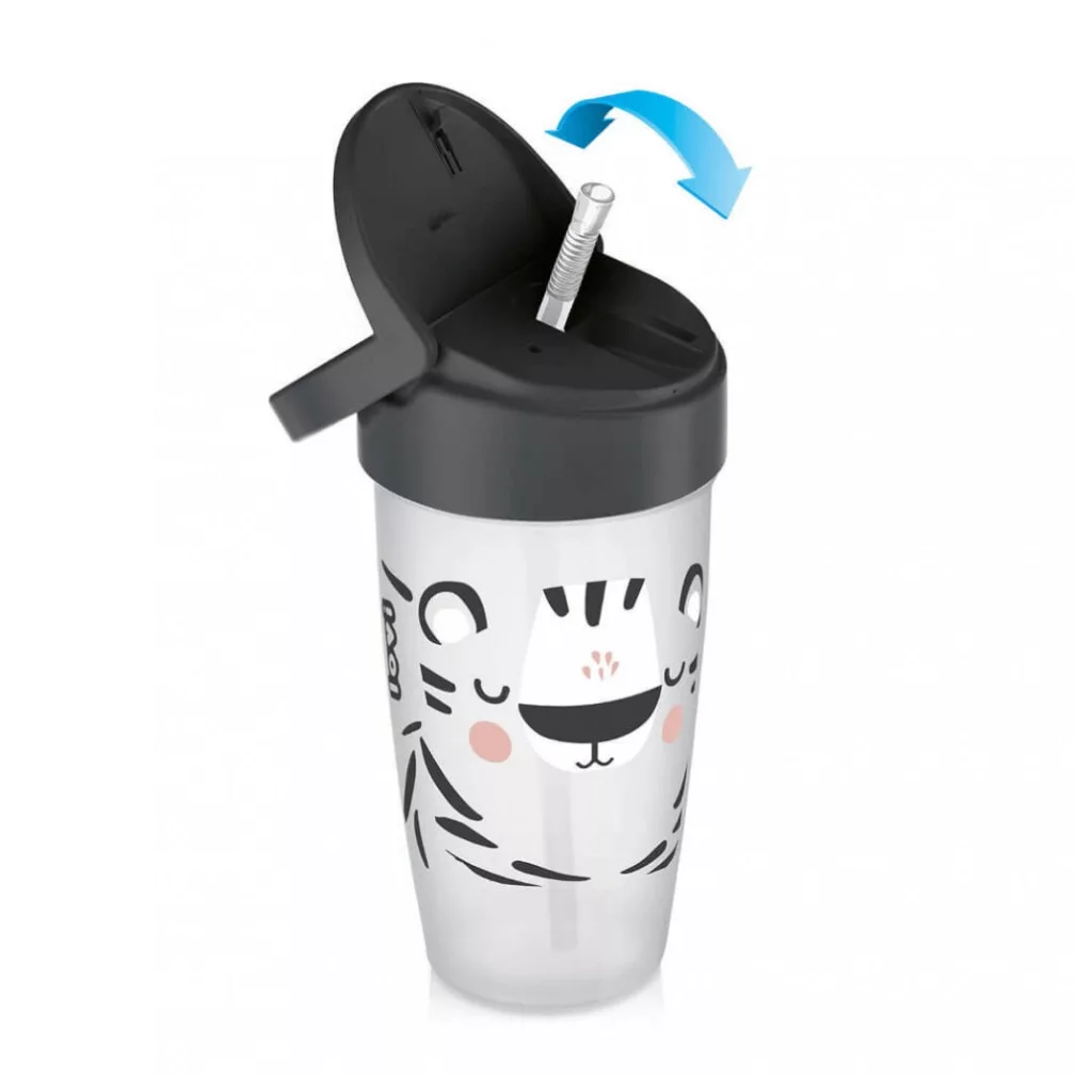 LOVI Szívószálas itatópohár Active, 350 ml (14 hó+)