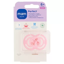   MAM Perfect szilikon játszócumi 6 hó+ (vegyes lányos/fiús színekben - szín nem választható)