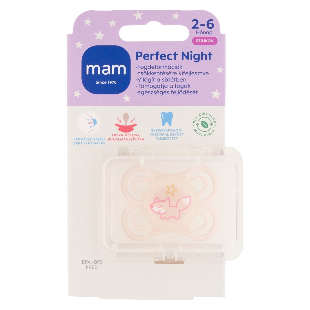 MAM Perfect Night szilikon játszócumi 2-6 hó (fiús)