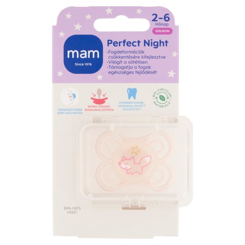 MAM Perfect Night szilikon játszócumi 2-6 hó (fiús)