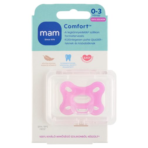 MAM Comfort puha szilikon játszócumi 0+ hónap (fiús)