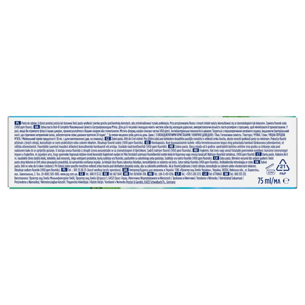 Oral-B Complete Ultimate Fresh fogkrém (75 ml)