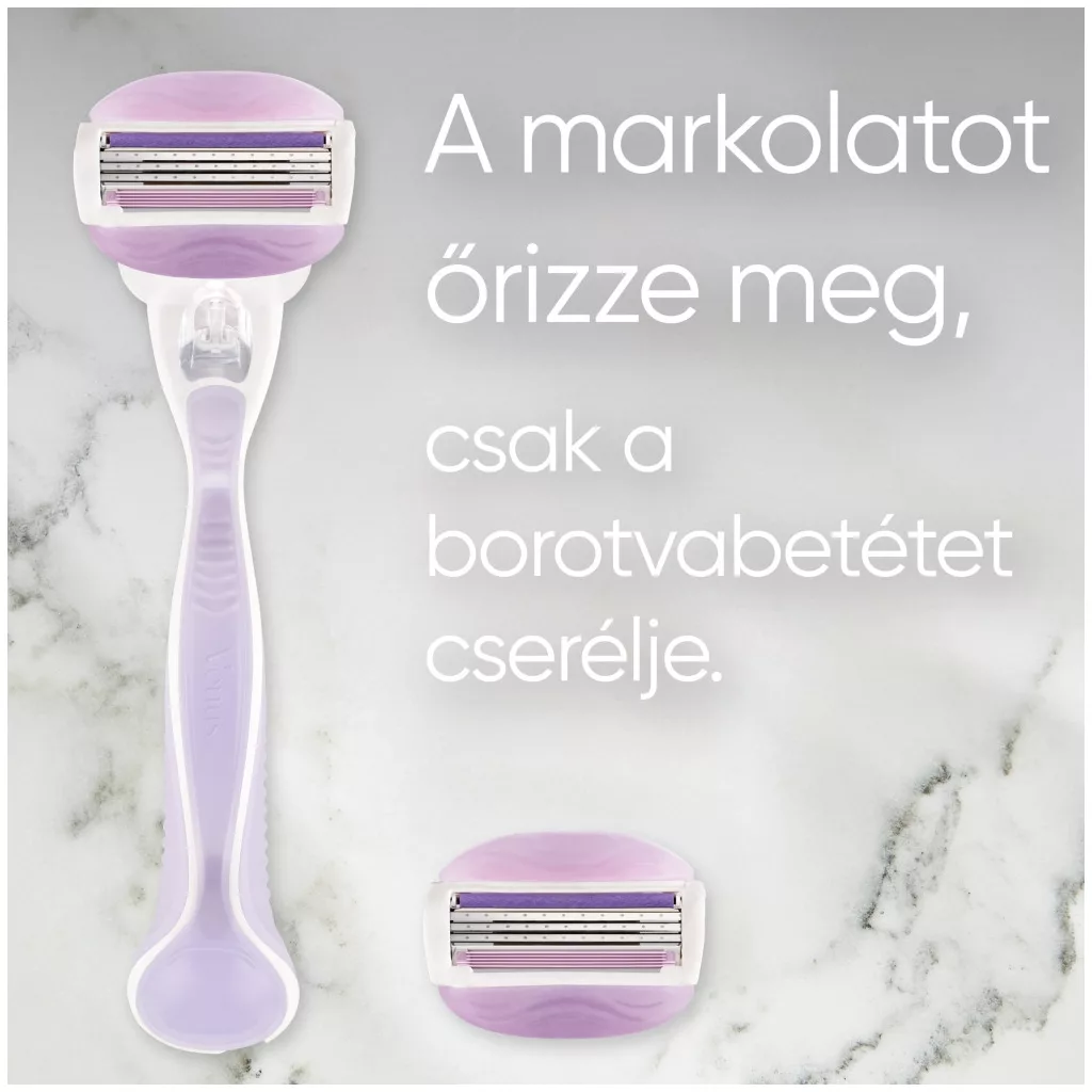 Gillette Venus ComfortGlide Női Borotva 6 db Borotvabetéttel