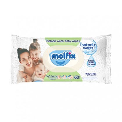 Molfix Fresh Clean izotóniás kupakos nedves törlőkendő 60 db