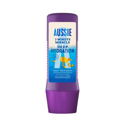 Aussie 3 Minute Miracle Deep Hydration Vegán Mélypakolás És Hajmaszk (225 ml)