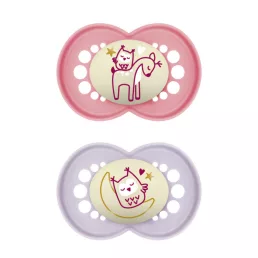 MAM Original Night játszócumi 6 hó+, 2db (lány)