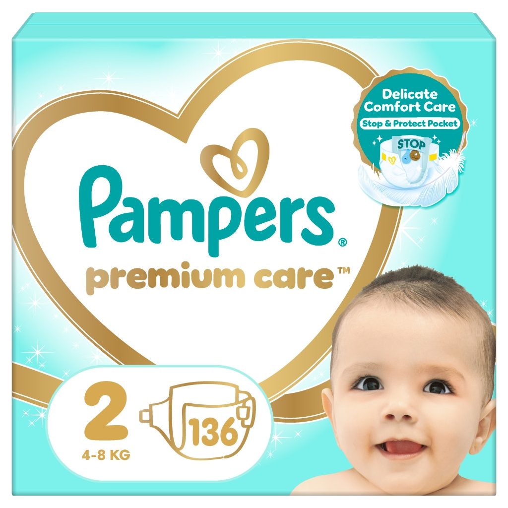 Pampers Premium Care pelenka 2, 4-8 kg, 136 db
