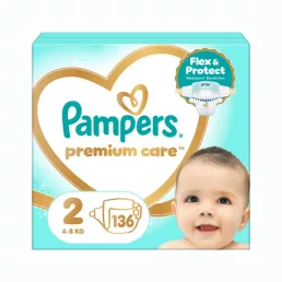   Pampers Premium Care pelenka 2, 4-8 kg, 136 db + AJÁNDÉK Baba az autóban matrica
