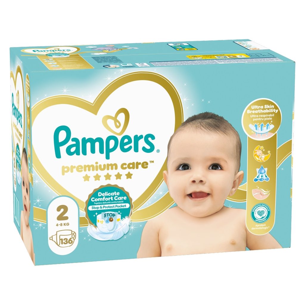 Pampers Premium Care pelenka 2, 4-8 kg, 136 db
