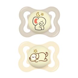   MAM Supreme Night világítós szilikon játszócumi 0 hó+, 2db (unisex)