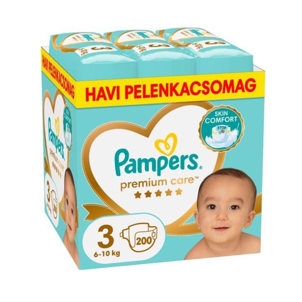 Pampers Premium Care pelenka 3, 6-10 kg, HAVI PELENKACSOMAG 200 db