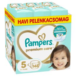   Pampers Premium Care pelenka 5, 11-16 kg, HAVI PELENKACSOMAG 148 db