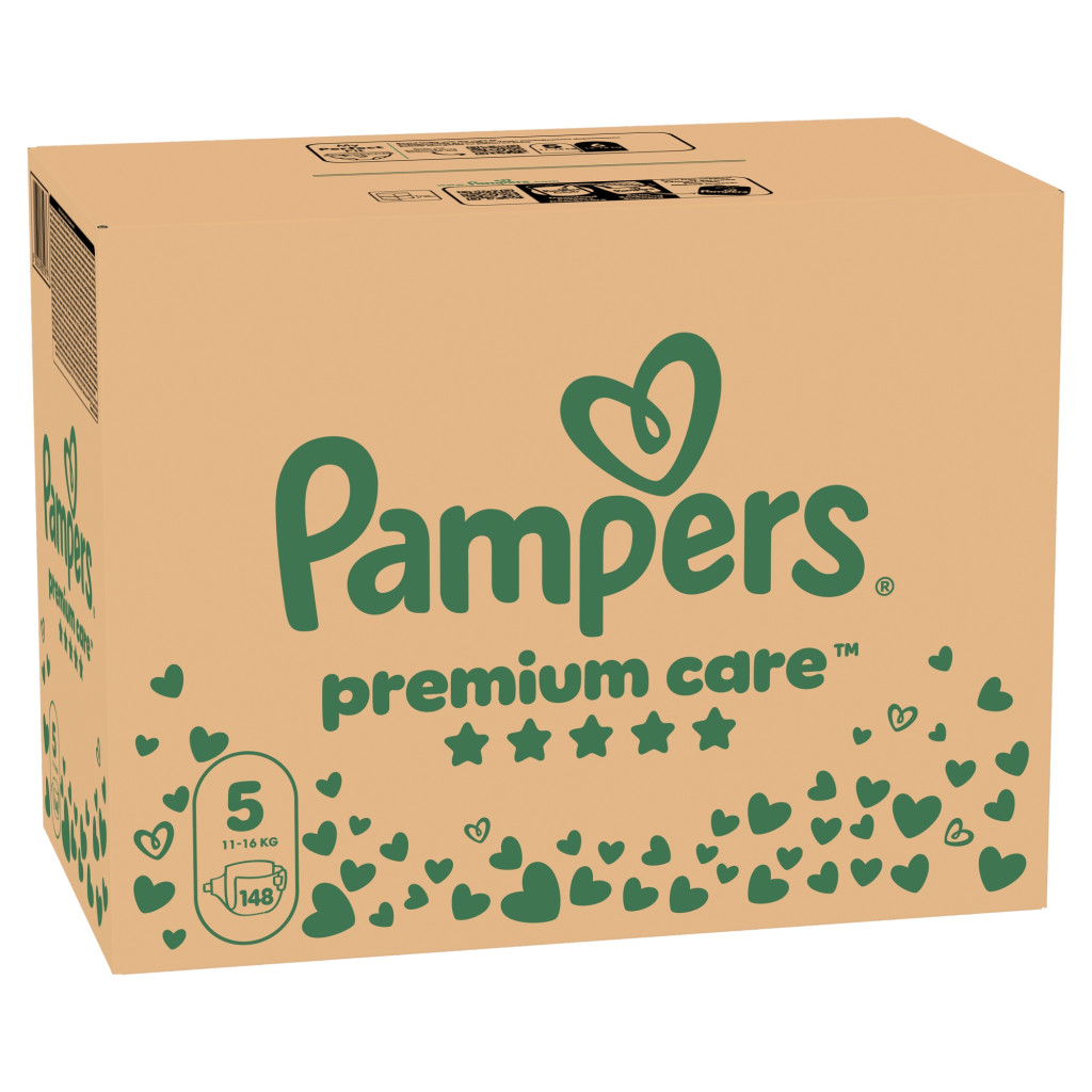 Pampers Premium Care pelenka 5, 11-16 kg, HAVI PELENKACSOMAG 148 db